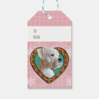 Hjärtat i en Boxer Gift-Märkre Presentetikett