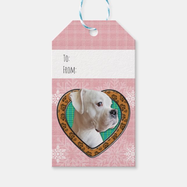 Hjärtat i en Boxer Gift-Märkre Presentetikett (Framsidan)