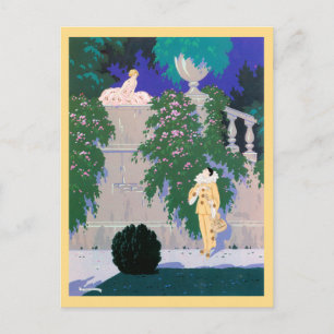 Hjärtat i en clown vykort