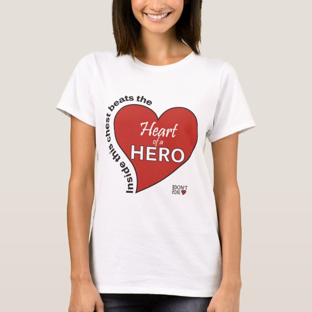 Hjärtat i en Hero Tee Shirt (Framsida)