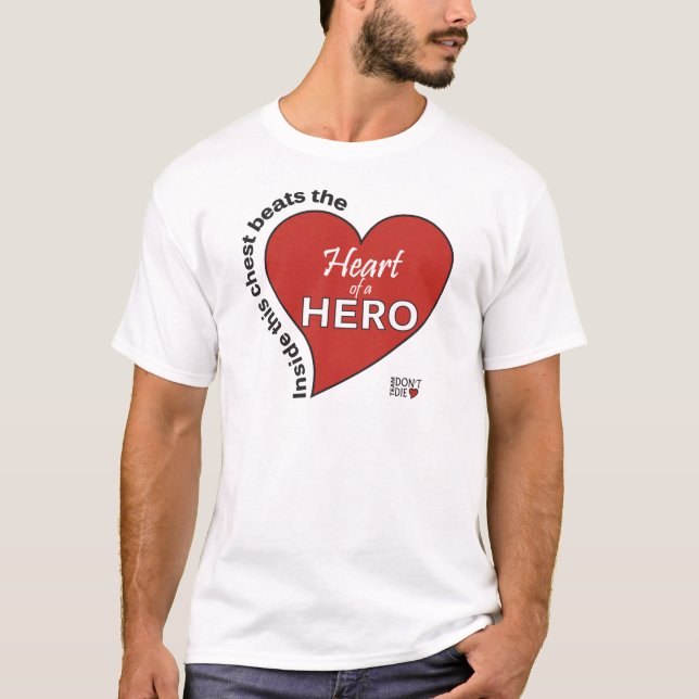 Hjärtat i en Hero Tee Shirt (Framsida)