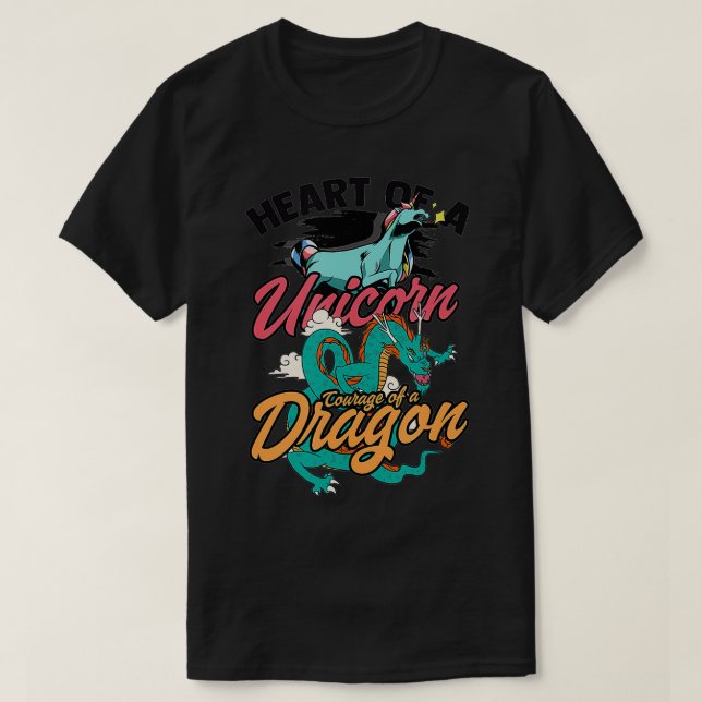 Hjärtat i ett enmajsmod i en dragon Sarkastic T Shirt (Design framsida)