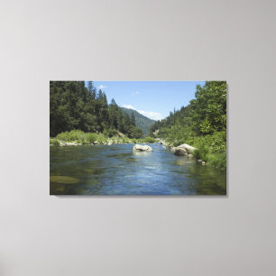 Hjärtat i Feather River Triptych Wall Art Canvastryck