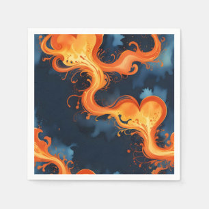 Hjärtat i Flames Fire & Himmel Pappersservett