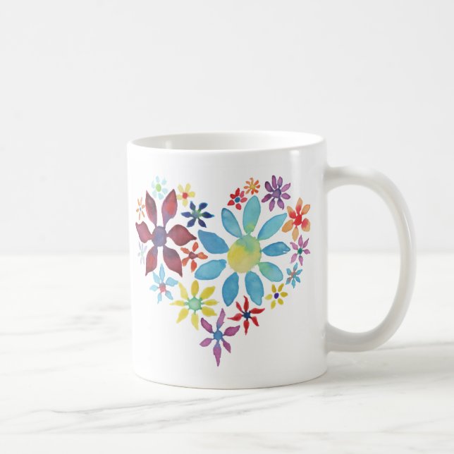 Hjärtat i Flowers Coffee Mugg (Höger)