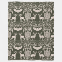 Hjärtat i Forest Fleece Blanket