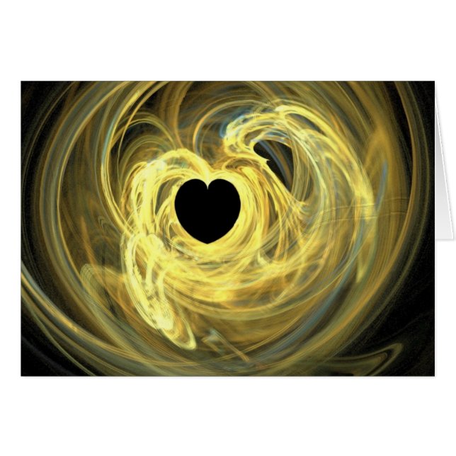 Hjärtat i frågan hälsningskort (Framsidan Horizontal)