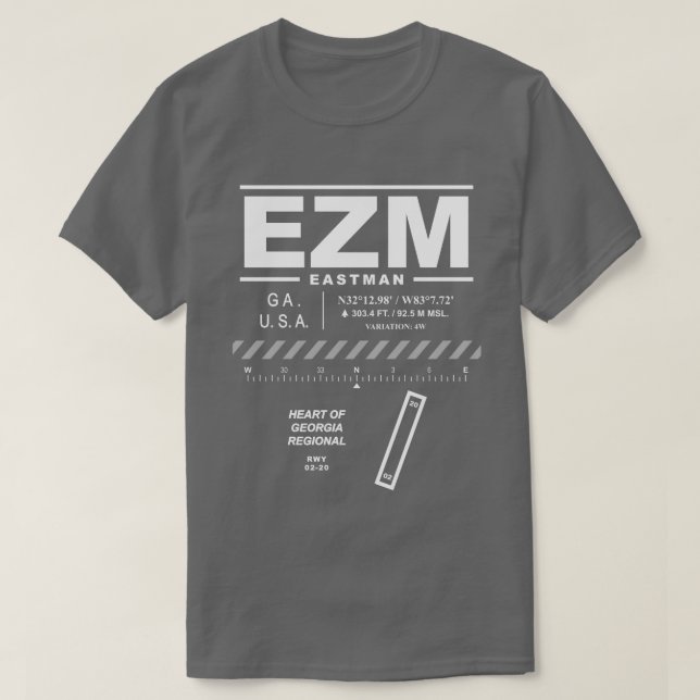 Hjärtat i Georgiens regionala flygplats EZM T-Shir T Shirt (Design framsida)