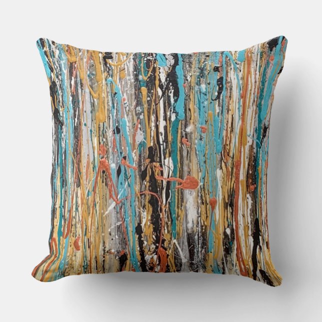 Hjärtat i Guld 20 x 20 Bomull Dekorativ kudde (Framsida)