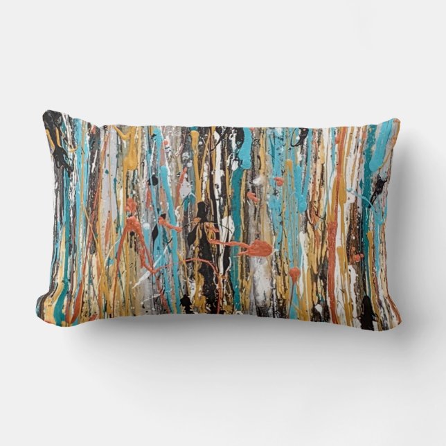 Hjärtat i Guld Poly Lumbar Dekorativ kudde (Framsida)