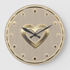Hjärtat i Guld väggklocka