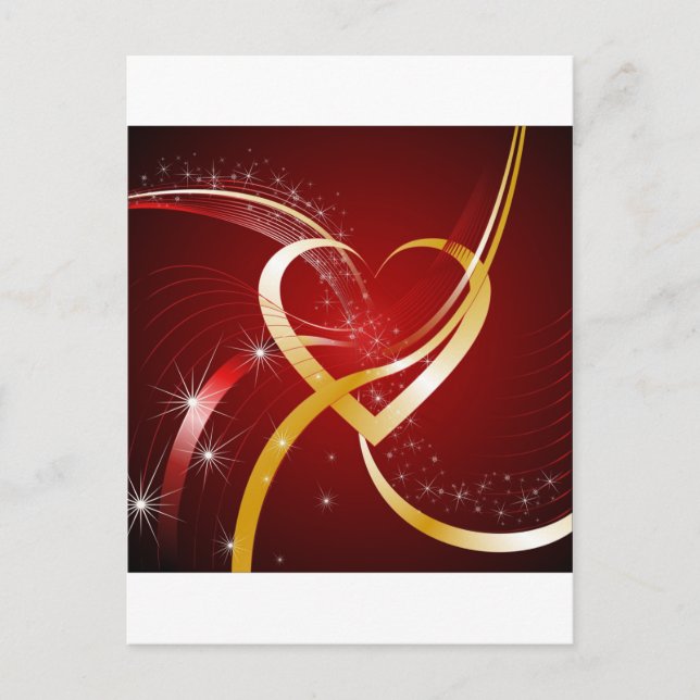 Hjärtat i Guld Vykort (Framsida)