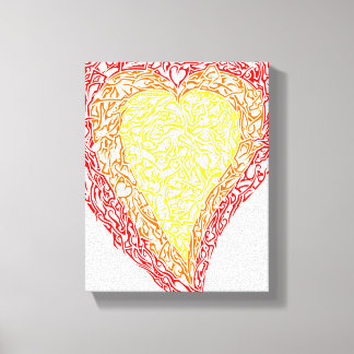 Hjärtat i Guld Wrapped Canvas
