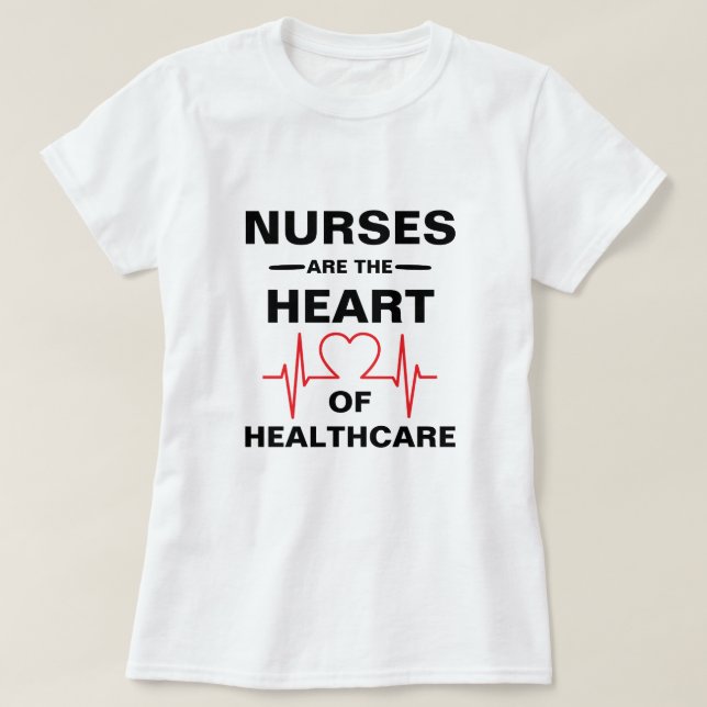 Hjärtat i hälso - och sjukvården t shirt (Design framsida)