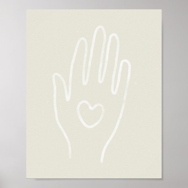 Hjärtat i handkonst Skriv ut - Eggshell Poster (Framsidan)