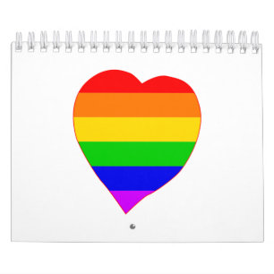 Hjärtat i HBT Rainbow Färger Kalender