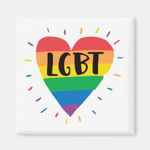 Hjärtat i HBT-regnbågen Magnet