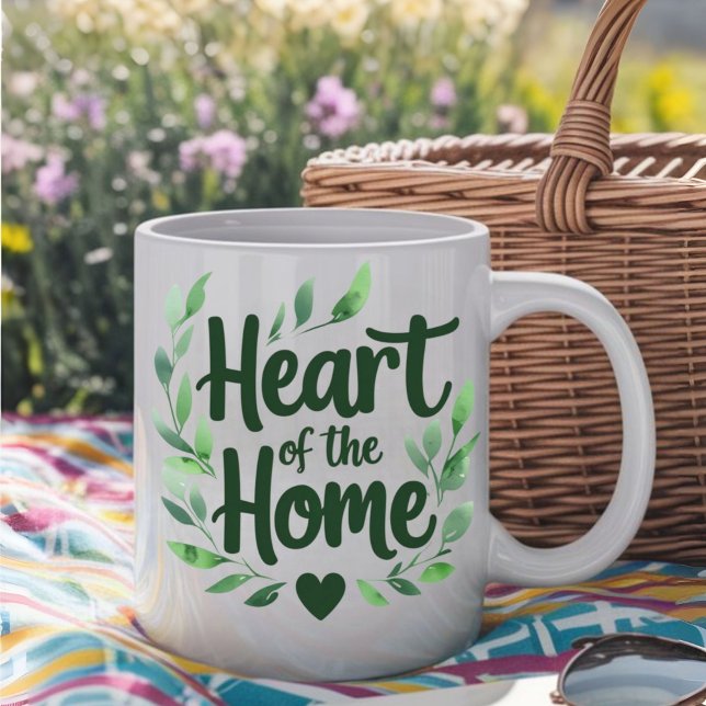 Hjärtat i hemmet | Personlig Namn Mugg (Skapare uppladdad)