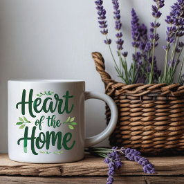 Hjärtat i hemmet | Personlig Namn Mugg