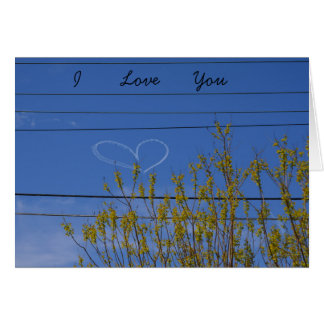 Hjärtat i himmel hälsningskort