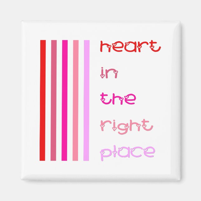 Hjärtat i Högerna Ställe Magnet (Framsidan)