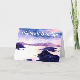 Hjärtat i höglandsfärgskortet för Hälsning av vatt Kort
