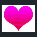 Hjärtat i hoppets Rosa Motivering Poster<br><div class="desc">Ett rosa hjärta som är gjort i en omvälvande gradient stil med uppmuntrande och inspirerande ord som förståelse,  empati,  fred,  lugn,  önskan,  läkning,  harmoni,  hopp,  karma,  vänner,  medkänsla,  lugn och kärlek på en motiverande poster.</div>