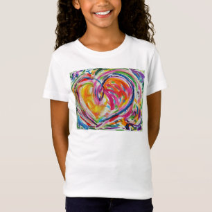 Hjärtat i Joy Artwork Painting Kärlek T-Shirt
