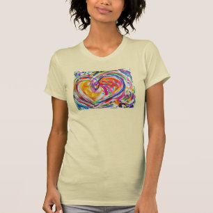 Hjärtat i Joy Artwork Painting Kärlek T-Shirts