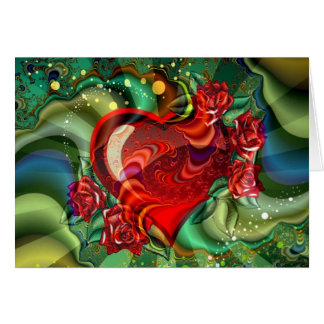 Hjärtat i Kärlek Hälsningskort
