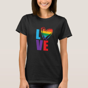 Hjärtat i Kärlek under lgbt i månaden Gay pride fö T Shirt
