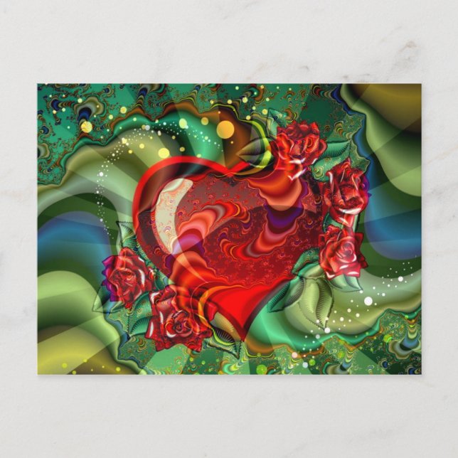 Hjärtat i Kärlek Vykort (Framsida)