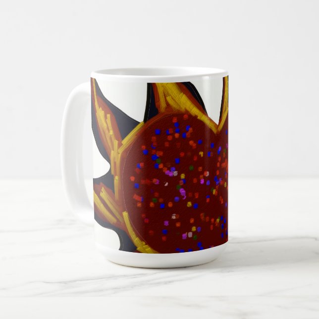 Hjärtat i lågor-mugg kaffemugg (Framsida vänster)