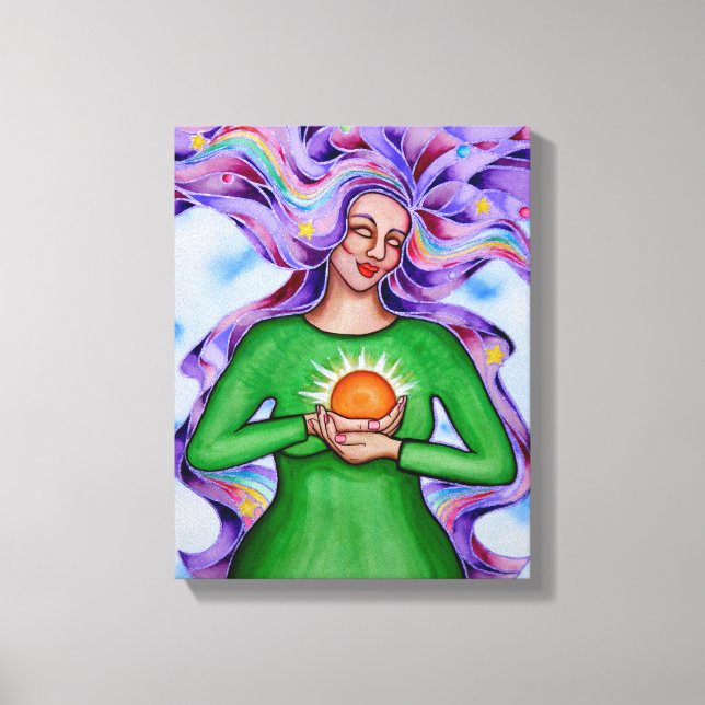 Hjärtat i läkning 3 av Rita Loyd Canvastryck (Framsida)