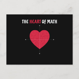 Hjärtat i Math Valentines Dag Math Vykort