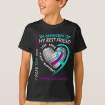 Hjärtat i minnet av bästa vänskapliga självmordsme t shirt<br><div class="desc">Hjärtat i minnet av bästa tänkbara förebyggande av självmord</div>