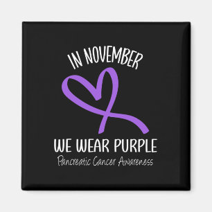 Hjärtat I november Bära Lila Pankreascancer Magnet