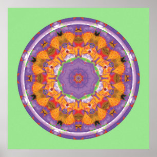 Hjärtat i överlämnande Mandala 7 Poster