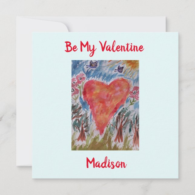 Hjärtat i planetens platta Valentinkort Kort (Framsida)