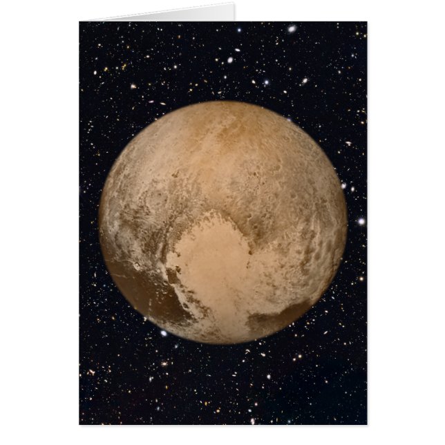 Hjärtat i Pluto Starry Himlar Hälsningskort (Framsidan)