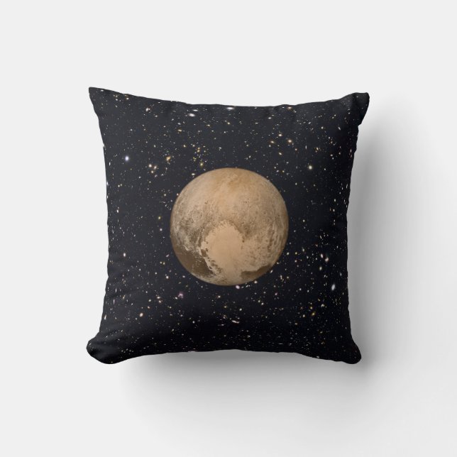 Hjärtat i Pluto Starry Himlar Kudde (Framsida)