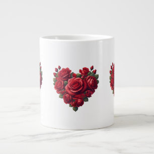Hjärtat i Ro - Romantisk Blommigt Art Jumbo Mugg