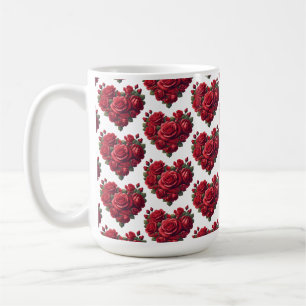 Hjärtat i Ro - Romantisk Blommigt Art Kaffemugg