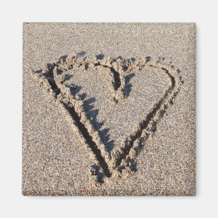 Hjärtat i Sand Magnet