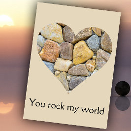 Hjärtat i Sten Valentine Helgkort