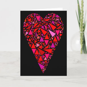 Hjärtat i stort glaset Valentine Helgkort
