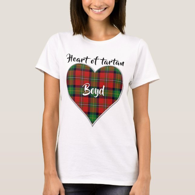 Hjärtat i Tartan Klan Boyd Play T Shirt (Framsida)