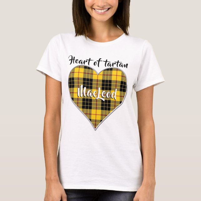 Hjärtat i Tartan Klan MacLeod of Lewis Play T Shirt (Framsida)