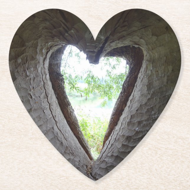 Hjärtat i Träd KÄRLEK Heart Underlägg (Framsida)