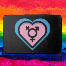 Hjärtat i Trans Pride Bath Mat Badrumsmatta
